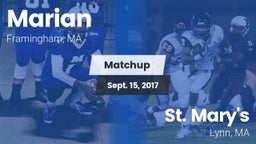 Matchup: Marian  vs. St. Mary's  2017