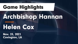 Archbishop Hannan  vs Helen Cox Game Highlights - Nov. 23, 2021
