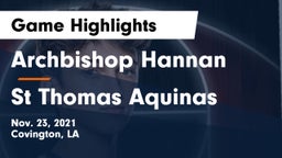 Archbishop Hannan  vs St Thomas Aquinas Game Highlights - Nov. 23, 2021