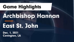 Archbishop Hannan  vs East St. John  Game Highlights - Dec. 1, 2021