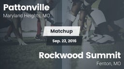 Matchup: Pattonville High vs. Rockwood Summit  2016