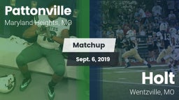 Matchup: Pattonville High vs. Holt  2019