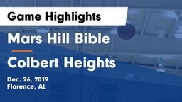 Mars Hill Bible  vs Colbert Heights Game Highlights - Dec. 26, 2019