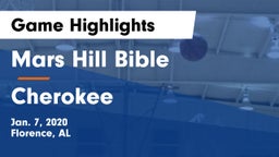 Mars Hill Bible  vs Cherokee Game Highlights - Jan. 7, 2020