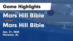 Mars Hill Bible  vs Mars Hill Bible  Game Highlights - Jan. 21, 2020