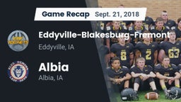 Recap: Eddyville-Blakesburg-Fremont vs. Albia  2018
