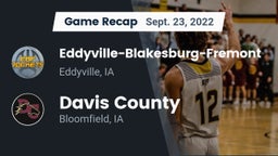 Recap: Eddyville-Blakesburg-Fremont vs. Davis County  2022