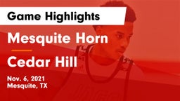Mesquite Horn  vs Cedar Hill  Game Highlights - Nov. 6, 2021