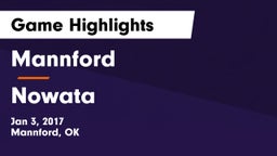 Mannford  vs Nowata  Game Highlights - Jan 3, 2017