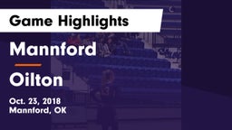 Mannford  vs Oilton Game Highlights - Oct. 23, 2018