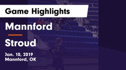 Mannford  vs Stroud Game Highlights - Jan. 10, 2019