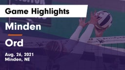 Minden  vs Ord  Game Highlights - Aug. 26, 2021