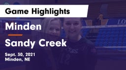 Minden  vs Sandy Creek  Game Highlights - Sept. 30, 2021