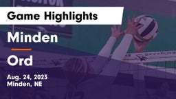 Minden  vs Ord  Game Highlights - Aug. 24, 2023