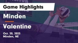 Minden  vs Valentine  Game Highlights - Oct. 20, 2023
