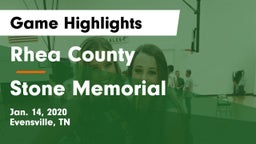 Rhea County  vs Stone Memorial  Game Highlights - Jan. 14, 2020