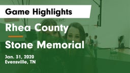 Rhea County  vs Stone Memorial  Game Highlights - Jan. 31, 2020