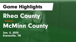 Rhea County  vs McMinn County  Game Highlights - Jan. 5, 2024