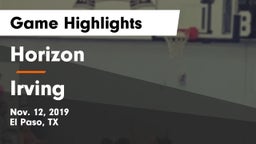Horizon  vs Irving  Game Highlights - Nov. 12, 2019
