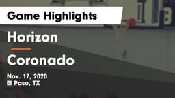 Horizon  vs Coronado  Game Highlights - Nov. 17, 2020