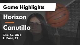 Horizon  vs Canutillo  Game Highlights - Jan. 16, 2021