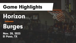 Horizon  vs Burges  Game Highlights - Nov. 28, 2023