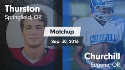 Matchup: Thurston  vs. Churchill  2016