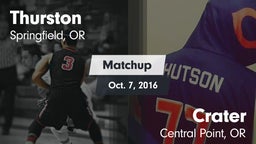 Matchup: Thurston  vs. Crater  2016