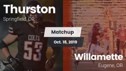 Matchup: Thurston  vs. Willamette  2019