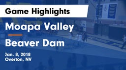 Moapa Valley  vs Beaver Dam  Game Highlights - Jan. 8, 2018