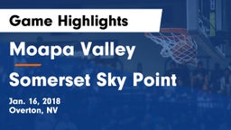 Moapa Valley  vs Somerset Sky Point  Game Highlights - Jan. 16, 2018