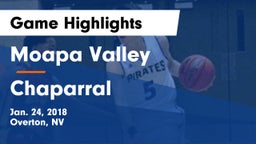 Moapa Valley  vs Chaparral  Game Highlights - Jan. 24, 2018