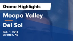Moapa Valley  vs Del Sol  Game Highlights - Feb. 1, 2018