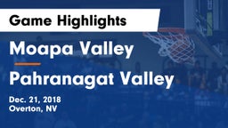 Moapa Valley  vs Pahranagat Valley Game Highlights - Dec. 21, 2018