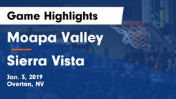 Moapa Valley  vs Sierra Vista  Game Highlights - Jan. 3, 2019