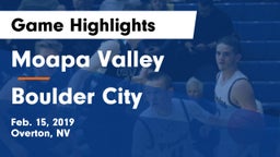 Moapa Valley  vs Boulder City Game Highlights - Feb. 15, 2019