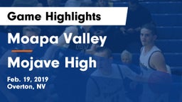 Moapa Valley  vs Mojave High Game Highlights - Feb. 19, 2019