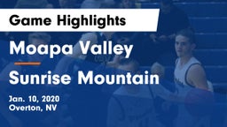 Moapa Valley  vs Sunrise Mountain  Game Highlights - Jan. 10, 2020