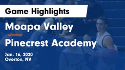 Moapa Valley  vs Pinecrest Academy Game Highlights - Jan. 16, 2020