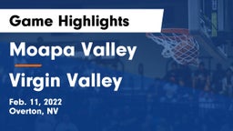 Moapa Valley  vs ****** Valley  Game Highlights - Feb. 11, 2022