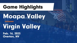 Moapa Valley  vs ****** Valley  Game Highlights - Feb. 16, 2023