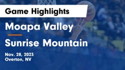 Moapa Valley  vs Sunrise Mountain  Game Highlights - Nov. 28, 2023