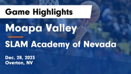 Moapa Valley  vs SLAM Academy of Nevada  Game Highlights - Dec. 28, 2023