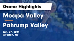 Moapa Valley  vs Pahrump Valley  Game Highlights - Jan. 27, 2024