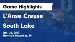 L'Anse Creuse  vs South Lake  Game Highlights - Jan. 24, 2023