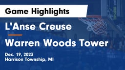 L'Anse Creuse  vs Warren Woods Tower  Game Highlights - Dec. 19, 2023