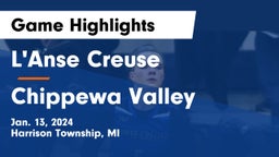 L'Anse Creuse  vs Chippewa Valley  Game Highlights - Jan. 13, 2024