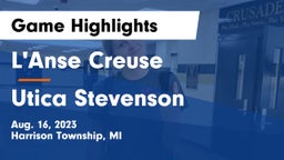 L'Anse Creuse  vs Utica Stevenson  Game Highlights - Aug. 16, 2023