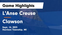 L'Anse Creuse  vs Clawson  Game Highlights - Sept. 14, 2023