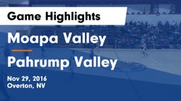 Moapa Valley  vs Pahrump Valley Game Highlights - Nov 29, 2016